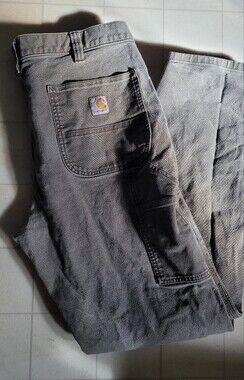 Carhartt Rugged Flex Relaxed Fit Duck Utility Work Pant 34 x 34 Gray